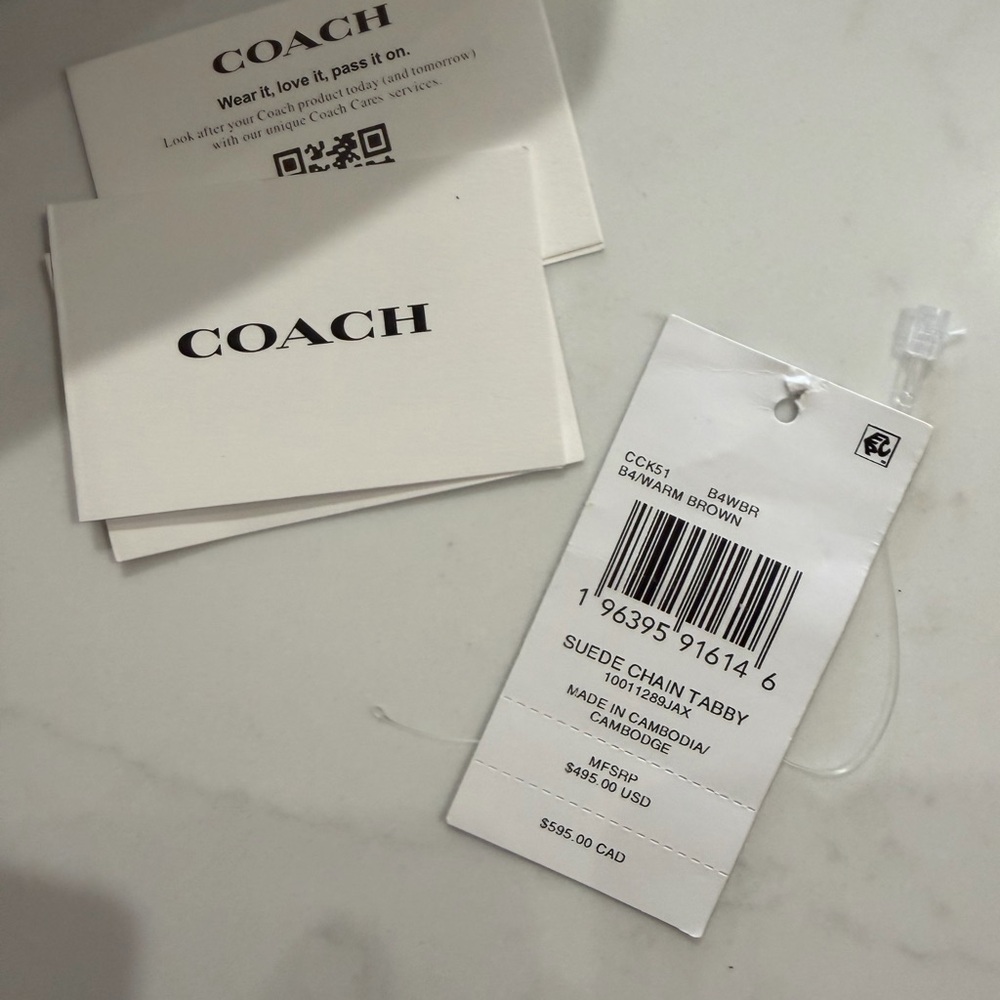 Coach Brown Suede Crossbody Bag with Gold Hardware - Picture 3 of 8